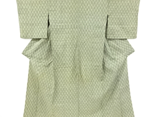 アンティーク　抽象模様織り出し手織り紬単衣着物